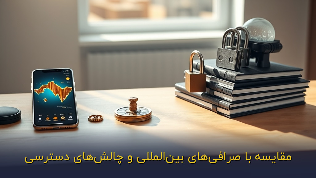 مقایسه با صرافیهای بینالمللی و چالشهای دسترسی