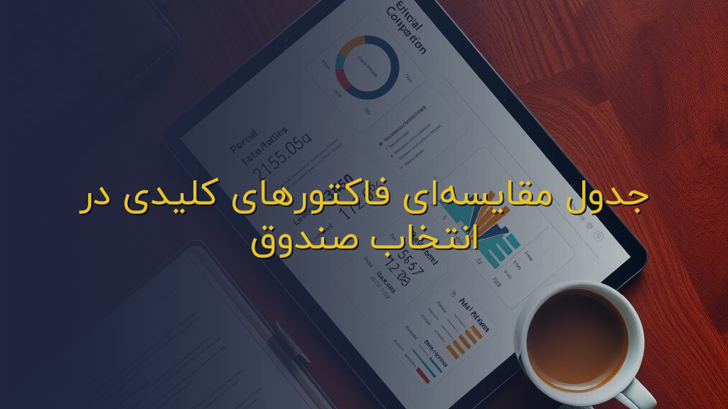 جدول مقایسهای فاکتورهای کلیدی در انتخاب صندوق
